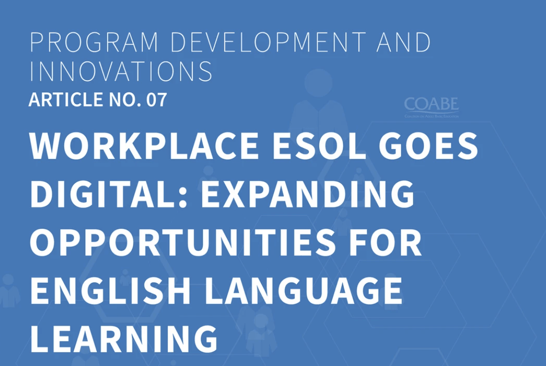 Staff Publish New Journal Article: Expanding Opportunities for English Language Learning